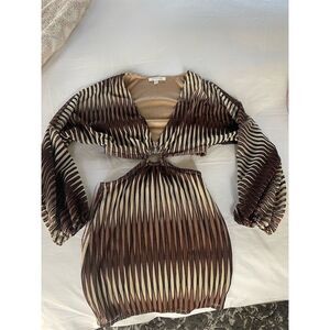knee length dresses for ladies Amber Nights Cinnamon Beaded Mini Dress main image 1